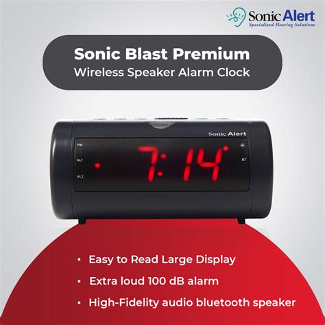 Sonic Alert - Sonic Blast Digital Alarm Clock With Bluetooth Speaker ...