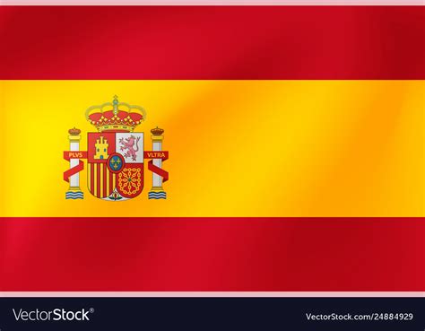 National flag spain beautiful Royalty Free Vector Image