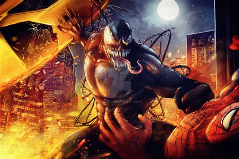 Venom vs. Spider Man by AS001 on DeviantArt