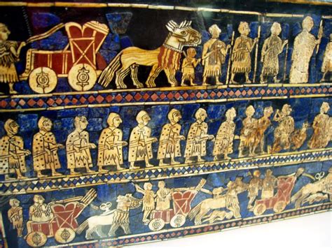 The standard of Ur (Sumer) the War panel - British Museum London ...