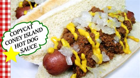 COPYCAT Original Coney Island Hot Dog Meat Chili Sauce Recipe - Chili Chili