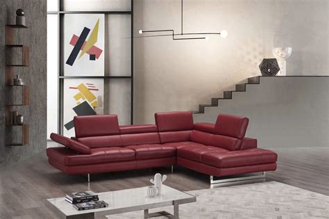 Advanced Adjustable Tufted Modern Leather L-shape Sectional Miami ...