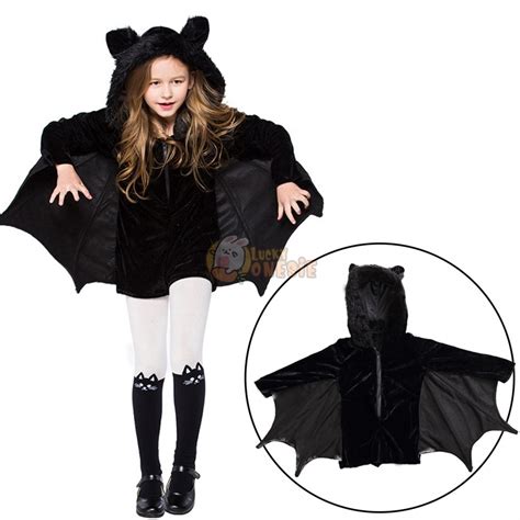 Vampire Bat Costume for Kids & Adults Halloween Easy Costumes Outfit - Luckyonesie