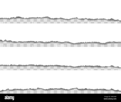 ilustración vectorial de borde de papel roto aislada sobre fondo ...