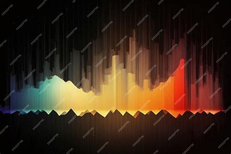 Premium AI Image | Colorful sound wave audio spectrum digital illustration AI