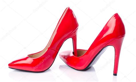 Red shoes with high heels — Stock Photo © thodonal #58958399