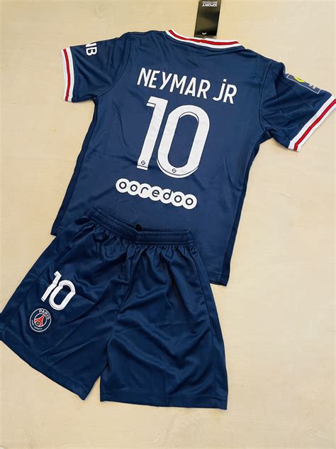 Neymar Jr 10 PSG home youth soccer jersey set for kids | Etsy