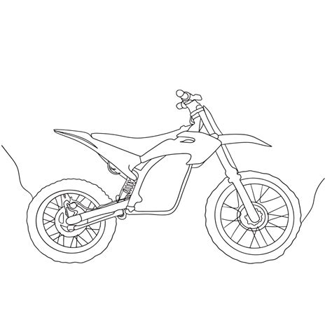 motocross ligne art, motard contour dessin, moto Facile esquisser ...