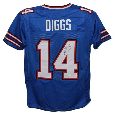 Stefon Diggs Autographed/Signed Pro Style Blue XL Jersey BAS 29481 – Denver Autographs