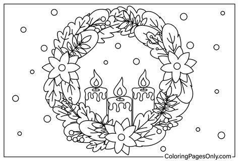 23 Advent Wreath Coloring Pages - ColoringPagesOnly.com