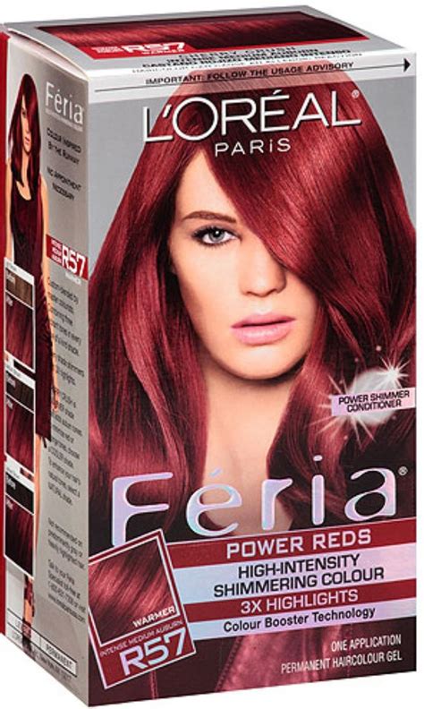 L'Oreal Paris Feria Permanent Haircolor, R57 Intense Medium Auburn 1 ea (Pack of 2) - Walmart ...