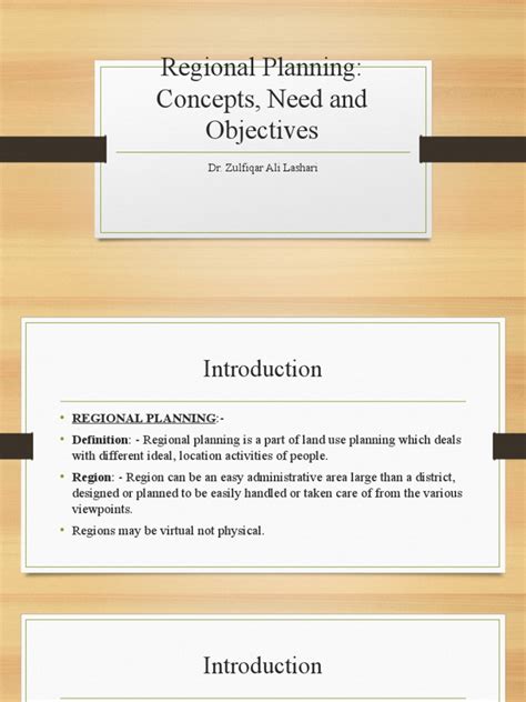 Introduction To Regional Planning | PDF | Planning | Economic Planning