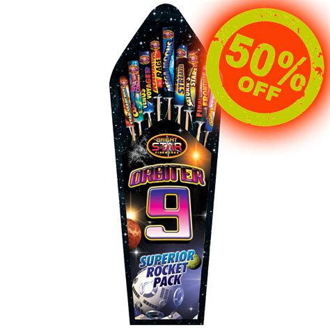 Bright Star Fireworks Orbiter 9 – 9 Low Noise Rockets | Astounded Fireworks