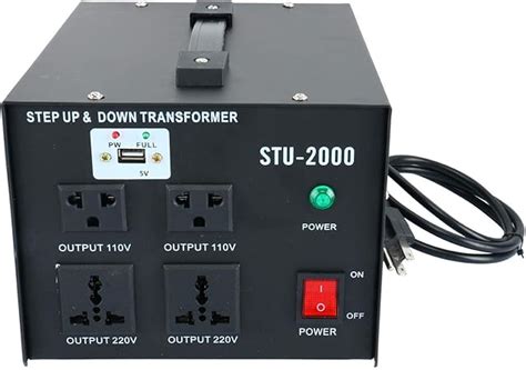 Auto Step Up/Down Voltage Converter Transformer 2000W 110V to 220V with USB Port: Amazon.ca ...