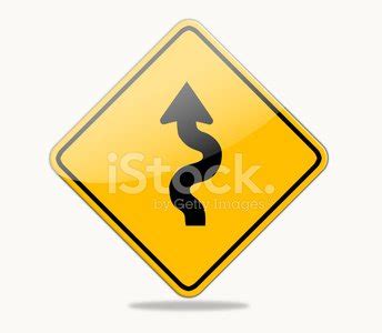 Winding Road Sign. Stock Vector | Royalty-Free | FreeImages