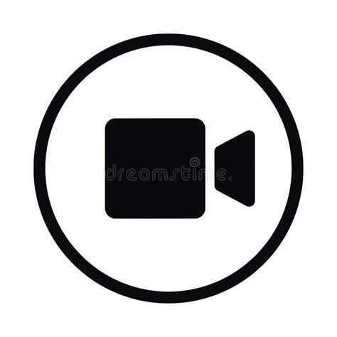 Black and White Video Call Icon Stock Vector - Illustration of flat ...