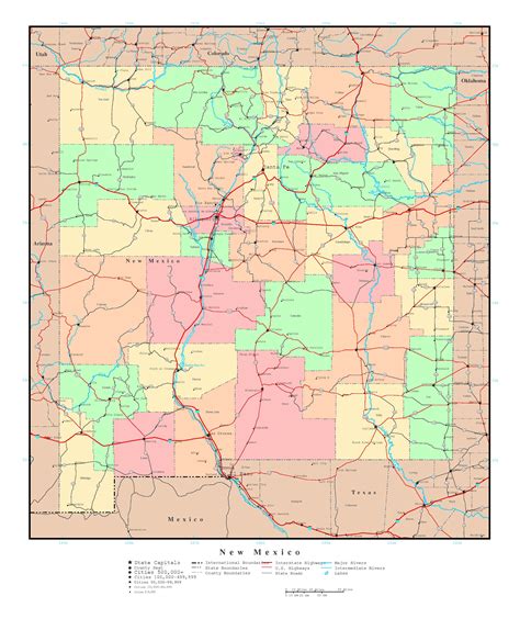 New Mexico Map With Cities