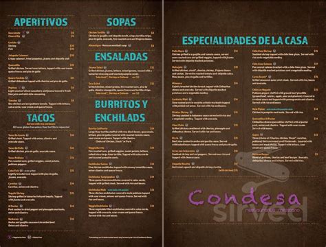 Condesa Restaurante Mexicano Warwick menu in West Warwick, Rhode Island ...