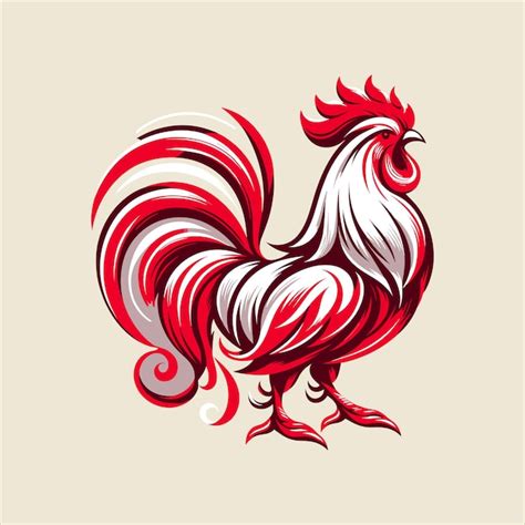 Premium Vector | Vector zodiac sign for year of rooster