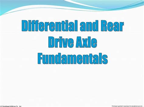 Differential and rear axle.ppt