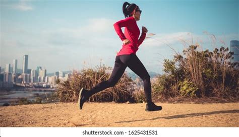 Female Ultramarathon Runner Running On Mountains Stock Photo 1625431531 | Shutterstock