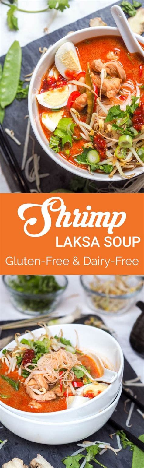 Laksa Soup with Shrimp, Chicken and Sugar Snap Peas {GF, DF} - Avocado Pesto