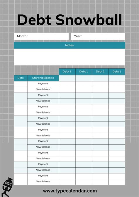 Debt Snowball Method Worksheet