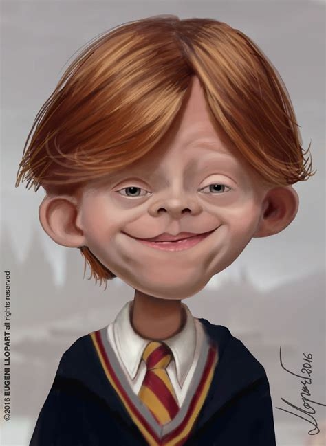 Caricatura de Ron Weasley Harry Potter | Caricaturas de famosos ...