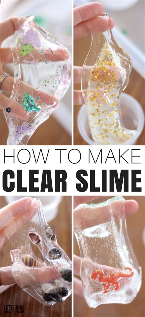 How To Make Clear Slime - Little Bins for Little Hands