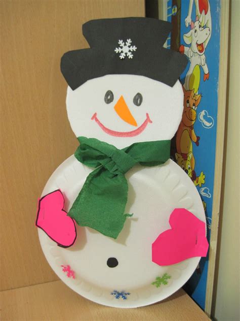 Paper plate snowman craft idea for kids | Crafts and Worksheets for ...