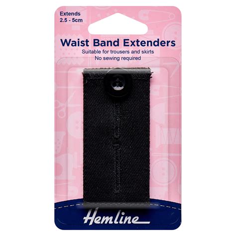 Hemline Black Waistband Extender Button – The Quilted Bear