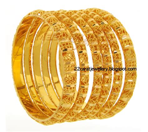 22 Carat Gold Bangles Sets Designs - Jewellery Designs