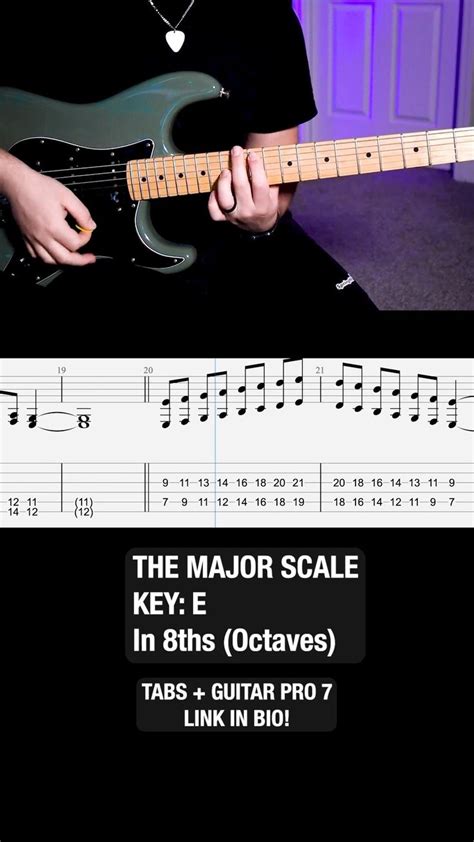 E Major Scale Guitar With Tabs - In 8ths (Octaves) 🎸 in 2022 | Guitar lessons, Guitar tutorials ...