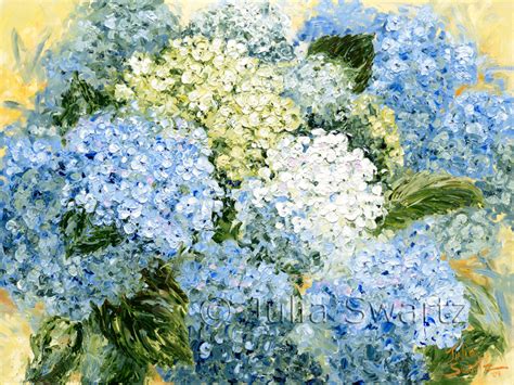 Hydrangea flower oil paintings