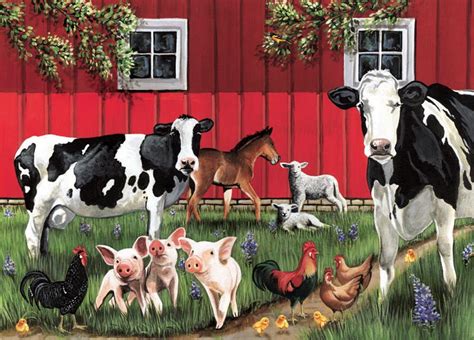 Red Barn Farm, 35 Pieces, Cobble Hill | Puzzle Warehouse