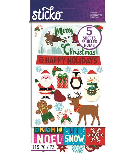 Sticko 119 Pack Christmas Holiday Stickers Flip Pack | JOANN