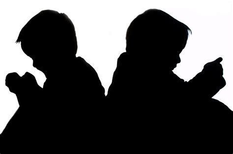 Sitting Children - Silhouette Free Stock Photo - Public Domain Pictures