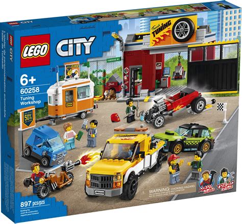 LEGO City Tuning Workshop Toy Car Garage 60258, Cool Building Set for Kids, New 2020 (897 Pieces ...