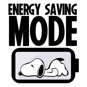 Snoopy Energy Saving Mode - Sticker Mania