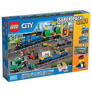 LEGO City 66493 4 in 1 (60050,60052,7499,7895) Remote Control Cargo Train, Depot | eBay