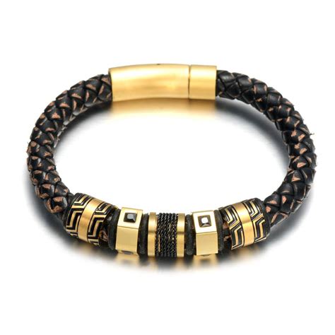 Braided Leather Bracelet With Beads | Jewelry Addicts