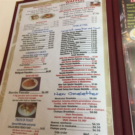 Menu at New York Diner restaurant, Knightdale