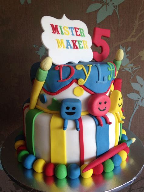 Mister maker cake | Birthday party cake, Party cakes, Celebration cakes