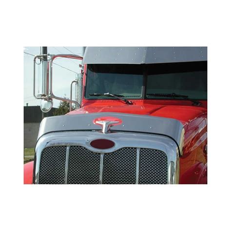 Bug Deflectors: Peterbilt 386 Stainless Bug Deflector