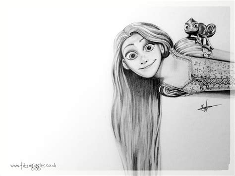 Rapunzel Pencil Sketch