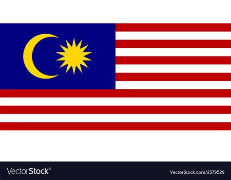 Flag of malaysia Royalty Free Vector Image - VectorStock