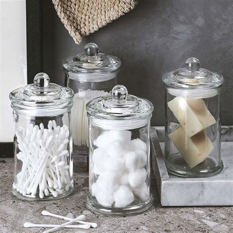 Glass Bathroom Storage Containers – Rispa