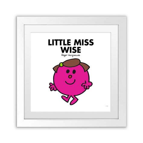 Personalised Little Miss Wise White Art Print