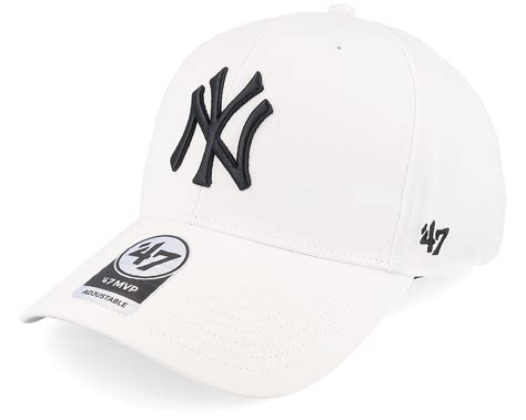 New York Yankees MLB Raised Basic Mvp White Adjustable - 47 Brand Cap | Hatstoreworld.com