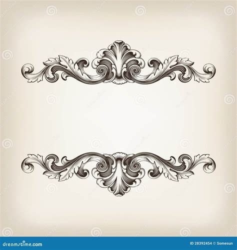 Vintage Border Frame Calligraphy Engraving Baroque Vector Stock Vector - Illustration of classic ...